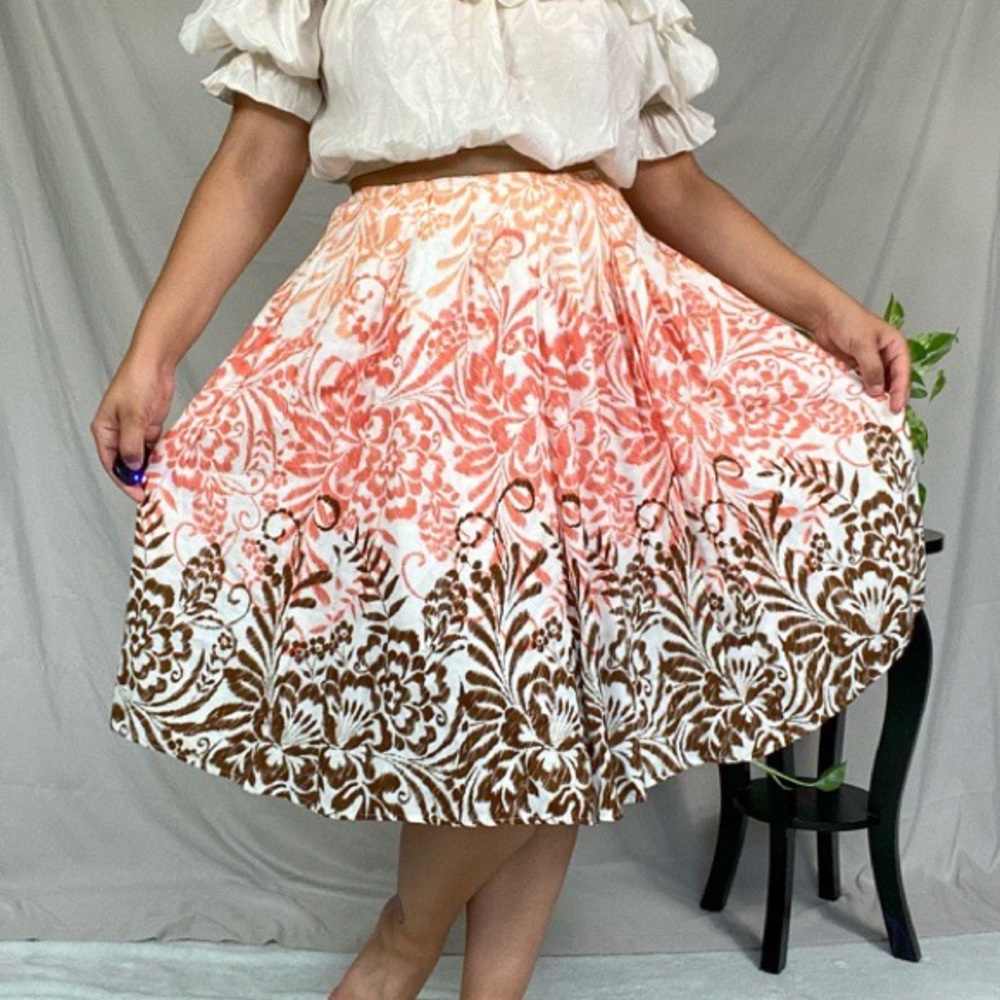 Y2K warm gradient midi skirt❤️